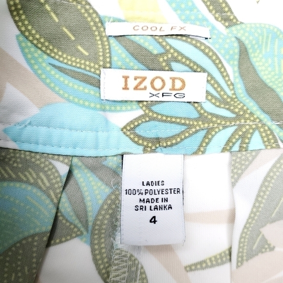 New IZOD Cool XFG Pleated Green Leaf Short Pants Sz 4 - Picture 2 of 16